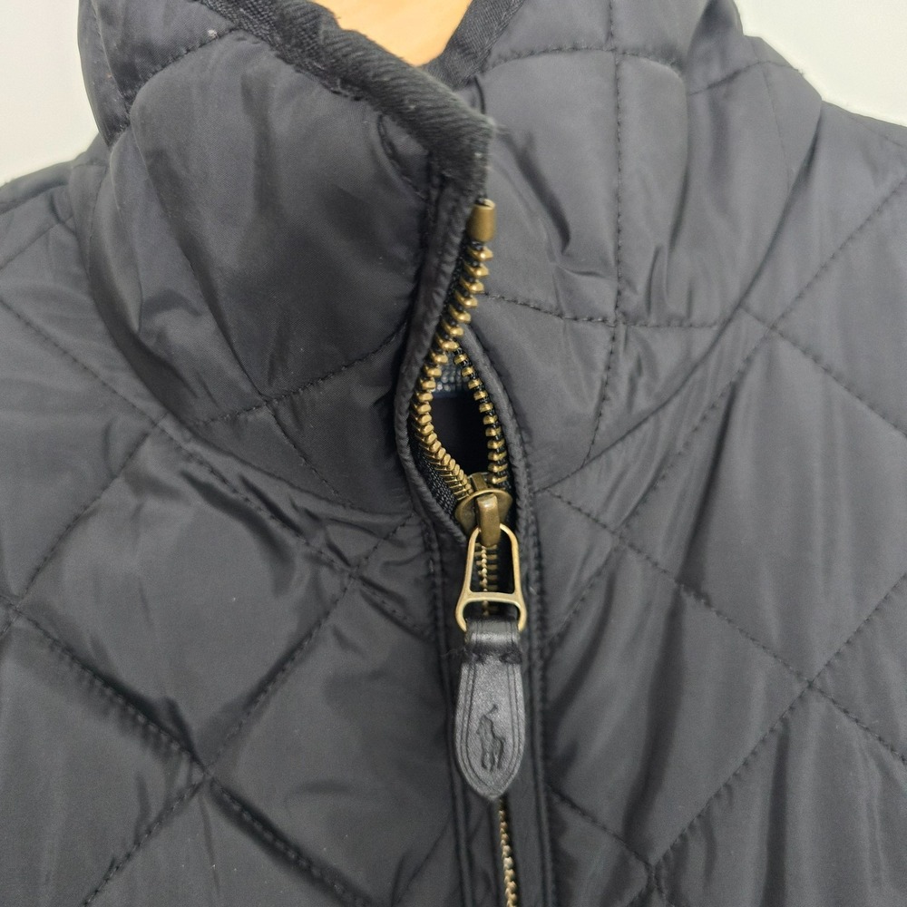 Ralph Lauren Sport Women Diamond Quilted Jacket Medium Equestrian Classic Preppy - Picture 5 of 10
